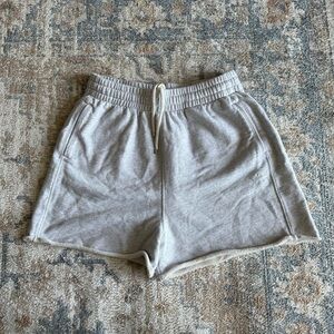 Frame Denim Light Gray Drawstring Shorts